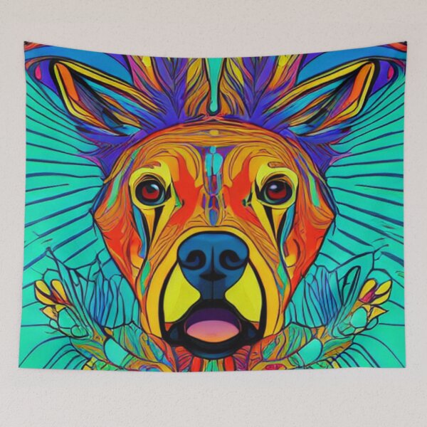 Item preview, Psychedelic Artwork - Dog Trip designed and sold by Mindscyther.