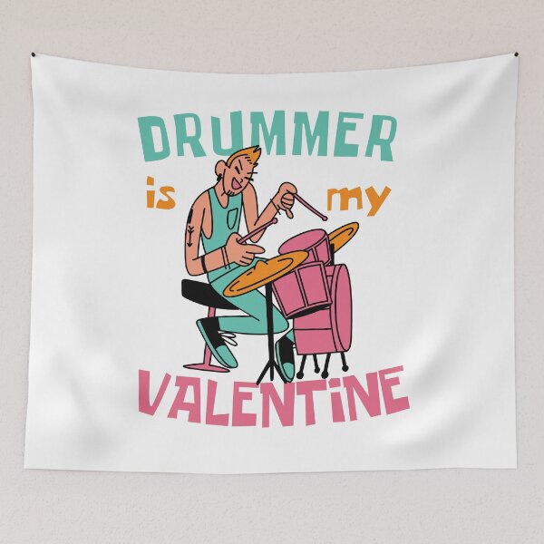 Item preview, Drummer is my Valentine. Funny gifts for drummers lovers.  designed and sold by facePale.