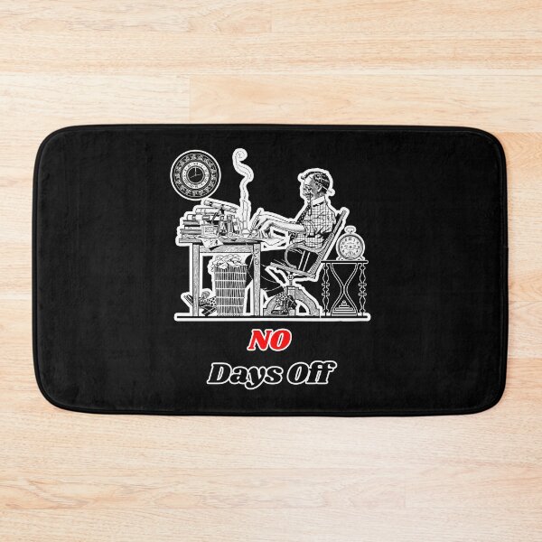 Item preview, 'No Days Off' Corporate Workaholic Design - Retro Illustration Design for T-shirts, mugs, phone cases and other accessories designed and sold by Ridiculam Toga.