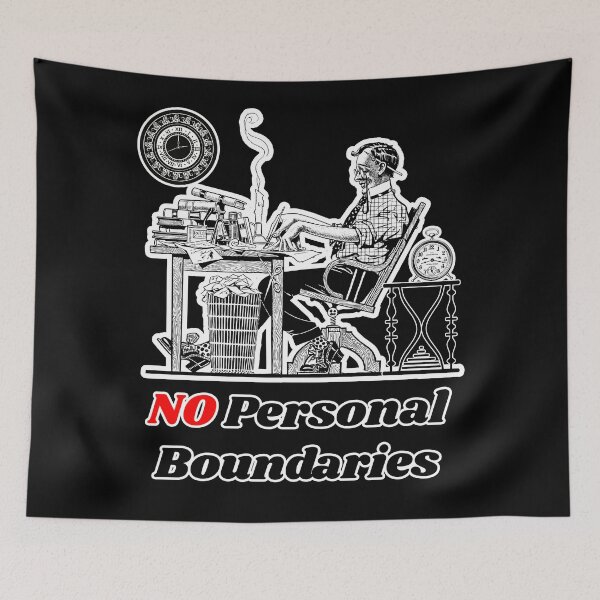 Item preview, 'No Personal Boundaries' Corporate Workaholic Design - Retro Illustration Design for T-shirts, mugs, phone cases and other accessories designed and sold by Ridiculam Toga.
