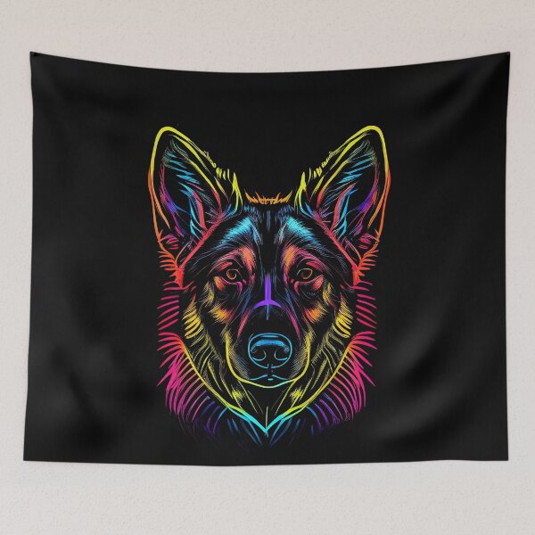 Item preview, German Shepherd Dog Colorful Paint Splash designed and sold by rafaeltto.