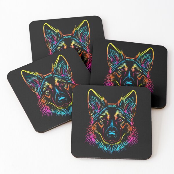Artikelvorschau, German Shepherd Dog Colorful Paint Splash entworfen und verkauft von rafaeltto.