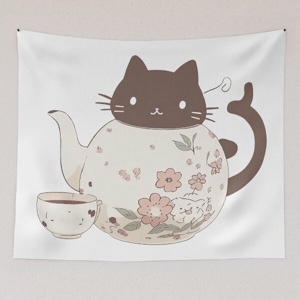 Item preview, Cute Cat Tea Kawaii Anime designed and sold by Juliascutecornr.