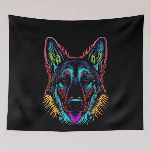Item preview, German Shepherd Dog Colorful Paint Splash designed and sold by rafaeltto.