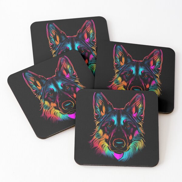Artikelvorschau, German Shepherd Dog Colorful Paint Splash entworfen und verkauft von rafaeltto.