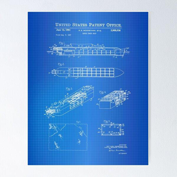 Item preview, Barge Cargo Ship - US2988036 - Blueprint designed and sold by Rayyanz.