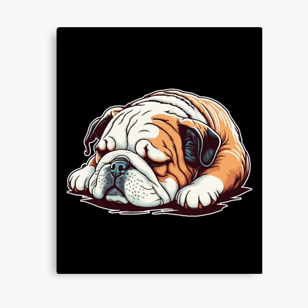 Artikel-Vorschau von English Bulldog Sleeping, designt und verkauft von kudostees.