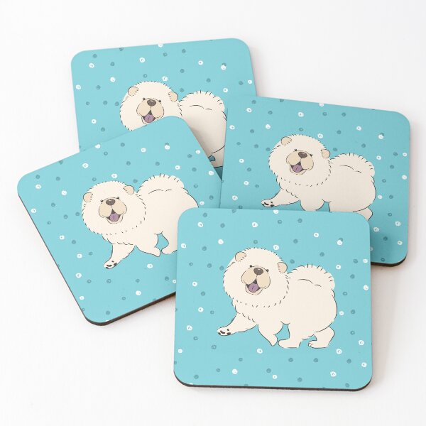 Item preview, Happy White Cream Chow Chow designed and sold by Lulupainting.