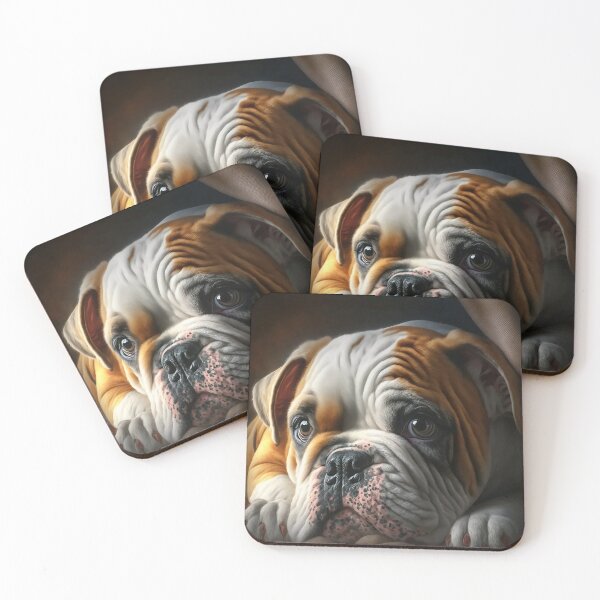Item preview, Cute Bulldog Puppy On The Sofa designed and sold by Mitch-Angelo.