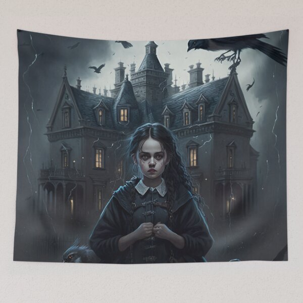 Item preview, Wednesday Addams Inspired Fanart Artwork designed and sold by jojolescargot.