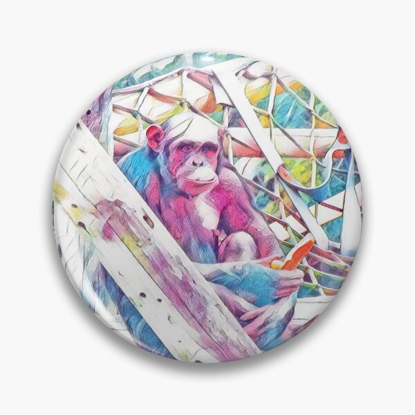 Item preview, Lunchtime Chimpanzee designed and sold by Paws and Ink Art.