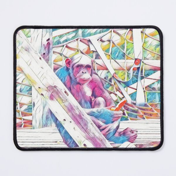 Item preview, Lunchtime Chimpanzee designed and sold by Paws and Ink Art.