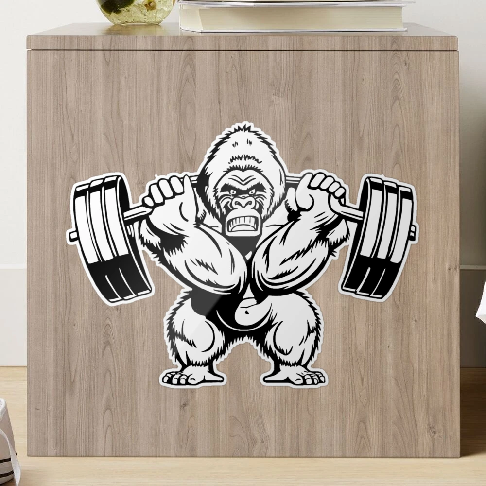 Gorilla Gym Wall Decal Lifting Gorilla Fitness Motivation Muscle