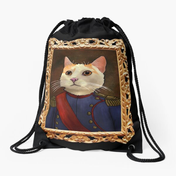 Napoleon Cat Drawstring Bag