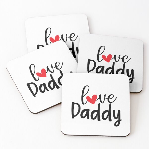 Item preview, Love Daddy - text with a red heart designed and sold by EmeraldeaArt.
