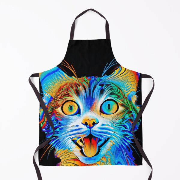Item preview, Colorful trippy cat portrait illustration psychedelic 2 designed and sold by vishalraifx.