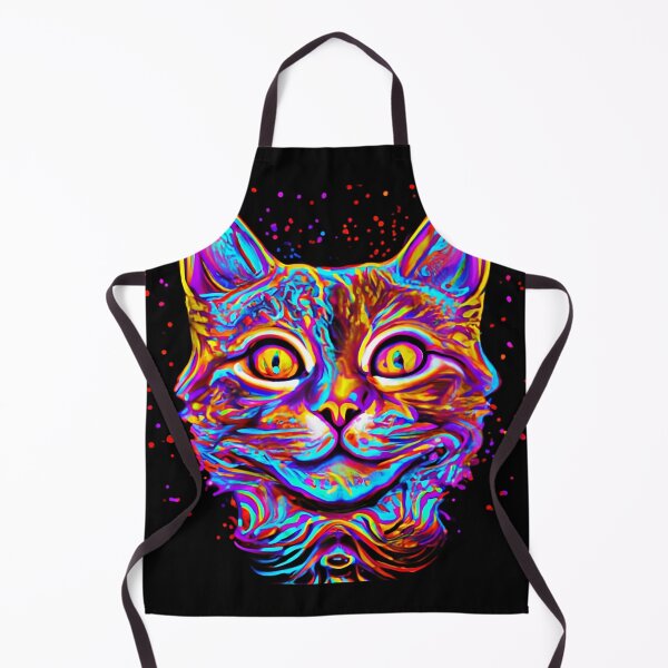 Item preview, Colorful trippy cat portrait illustration psychedelic 3 designed and sold by vishalraifx.