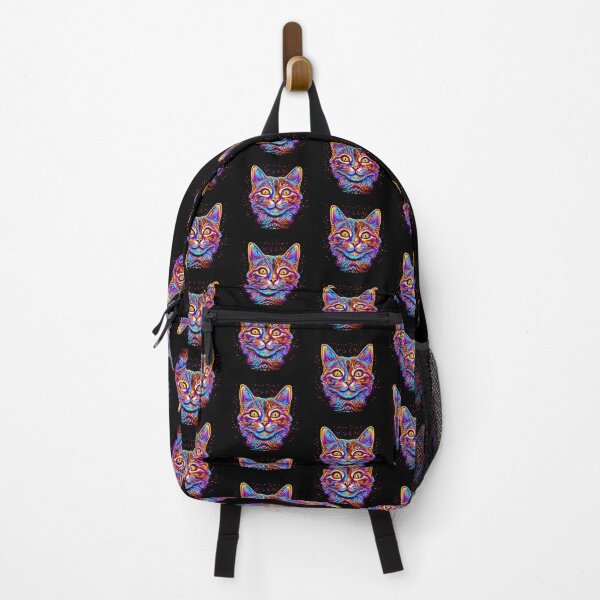 Item preview, Colorful trippy cat portrait illustration psychedelic 3 designed and sold by vishalraifx.