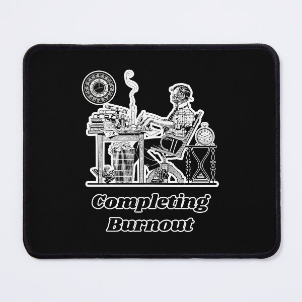 Item preview, 'Completing Burnout' Corporate Workaholic Design - Retro Illustration Design for T-shirts, mugs, phone cases and other accessories designed and sold by Ridiculam Toga.