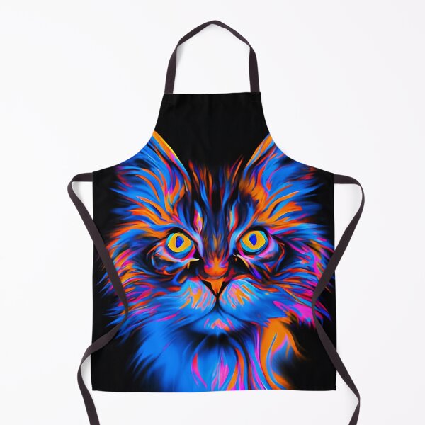 Item preview, Colorful trippy cat portrait illustration psychedelic 4 designed and sold by vishalraifx.