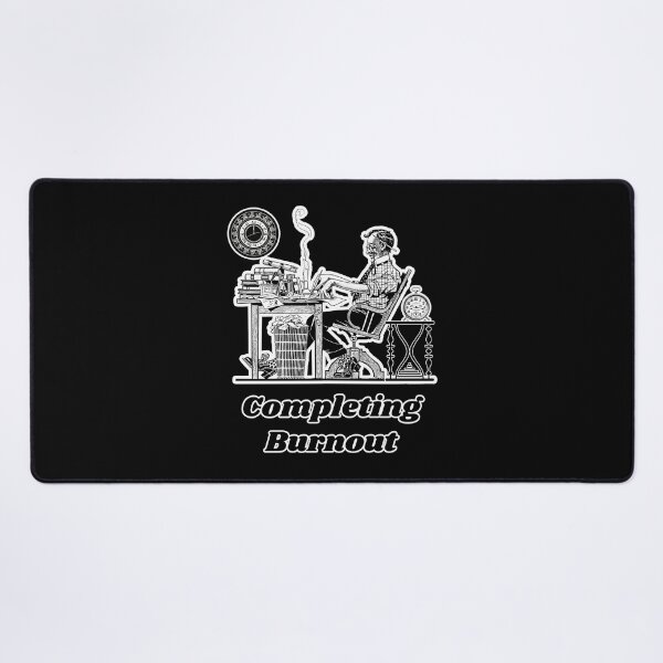 Item preview, 'Completing Burnout' Corporate Workaholic Design - Retro Illustration Design for T-shirts, mugs, phone cases and other accessories designed and sold by Ridiculam Toga.