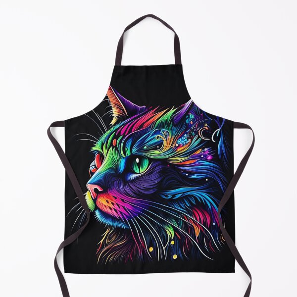 Item preview, Colorful trippy cat portrait illustration psychedelic 5 designed and sold by vishalraifx.