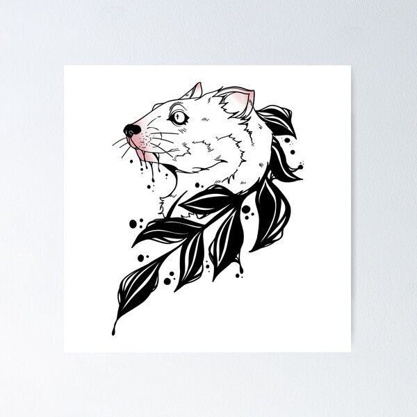 Black Rat Temporary Tattoo Sticker set of 2 - Etsy Israel