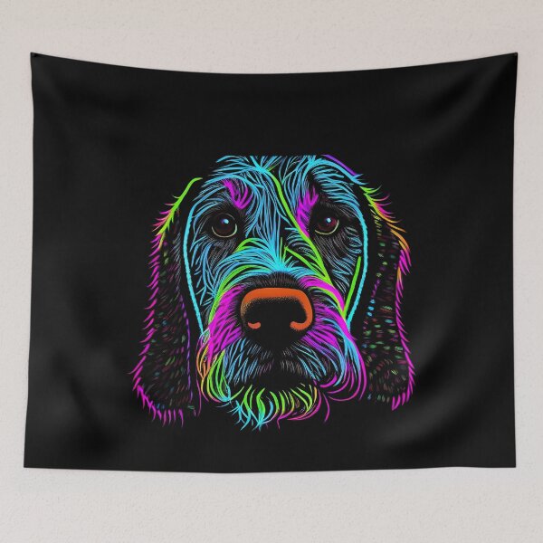 Item preview, German Wirehaired Pointer Dog Colorful Paint Splash designed and sold by rafaeltto.
