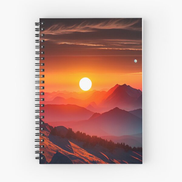 Item preview, View of the Stunning Sunset from Mountains designed and sold by krazybookz.