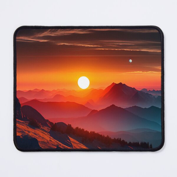 Item preview, View of the Stunning Sunset from Mountains designed and sold by krazybookz.
