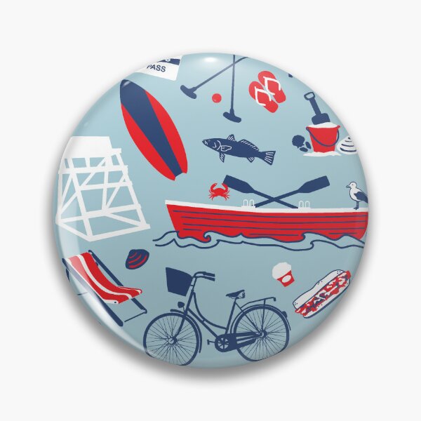 Item preview, Beach pattern red white and blue designed and sold by kspfeif.