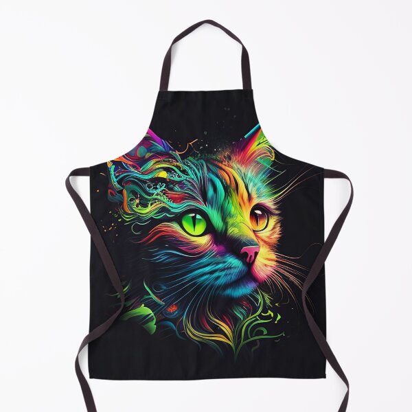 Item preview, Colorful trippy cat portrait illustration psychedelic 10 designed and sold by vishalraifx.