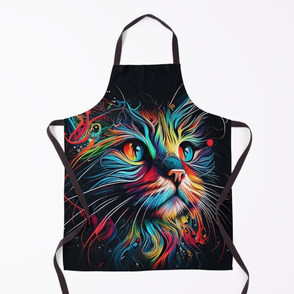 Item preview, Colorful trippy cat portrait illustration psychedelic 11 designed and sold by vishalraifx.