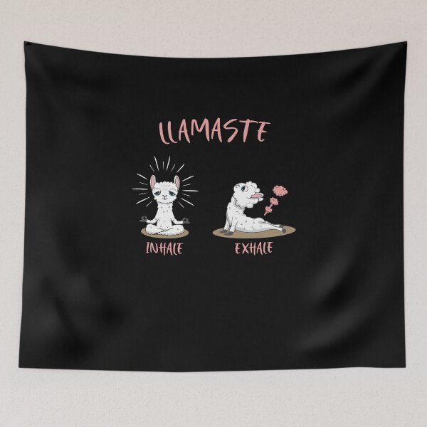 Artikelvorschau, Lama Flamingo inhale and exhale Lamaste entworfen und verkauft von Shirt-Expert.