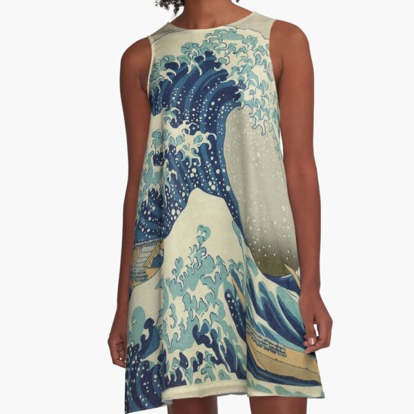 The Great Wave A-Line Dress