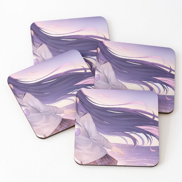 Item preview, Anime girl with long purple hair / A.I. Art designed and sold by AeonGraphic.
