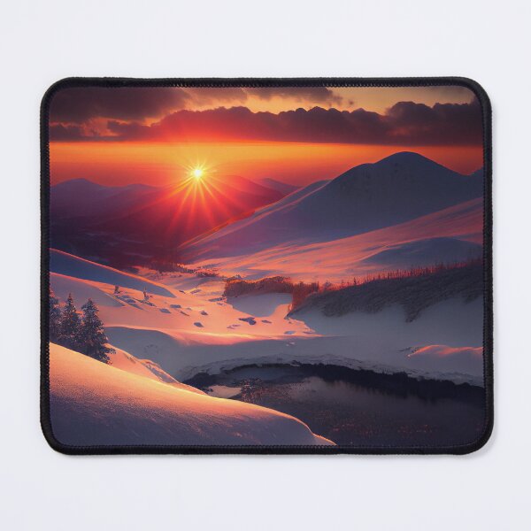 Item preview, View of Stunning Sunset from Snowy Mountains designed and sold by krazybookz.