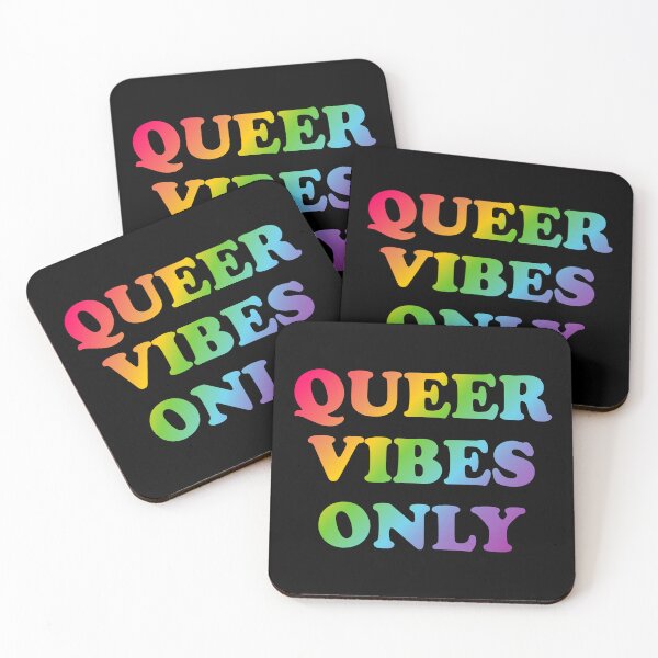 Item preview, Queer Vibes Only rainbow colors designed and sold by Inspirationmotivation.