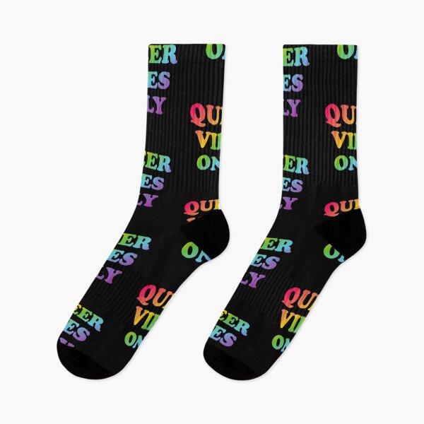 Item preview, Queer Vibes Only rainbow colors designed and sold by Inspirationmotivation.