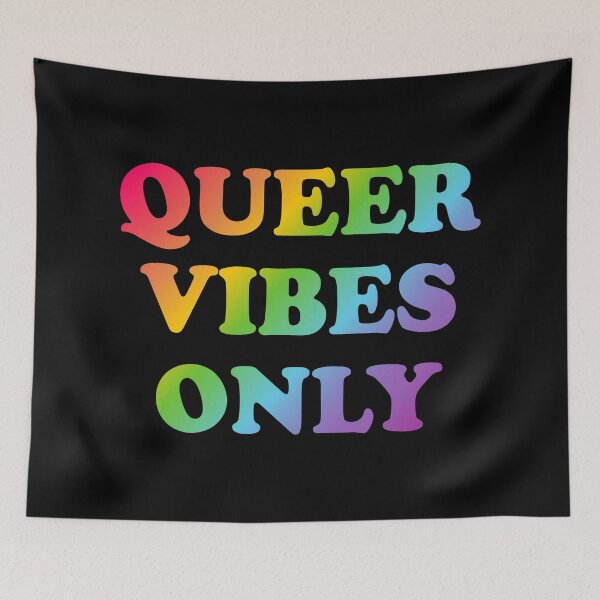 Item preview, Queer Vibes Only rainbow colors designed and sold by Inspirationmotivation.