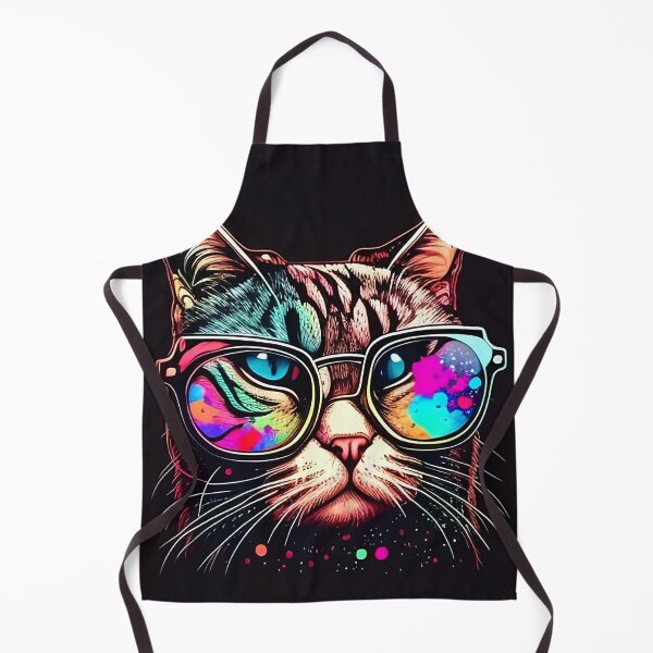 Item preview, Colorful trippy cat portrait illustration psychedelic 17 designed and sold by vishalraifx.