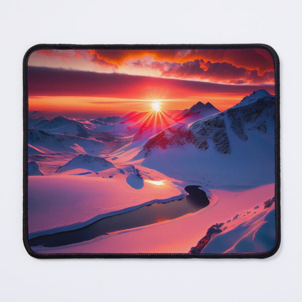 Item preview, View of Amazing Sunset from Snowy Mountains designed and sold by krazybookz.