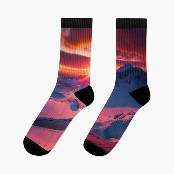 Item preview, View of Amazing Sunset from Snowy Mountains designed and sold by krazybookz.