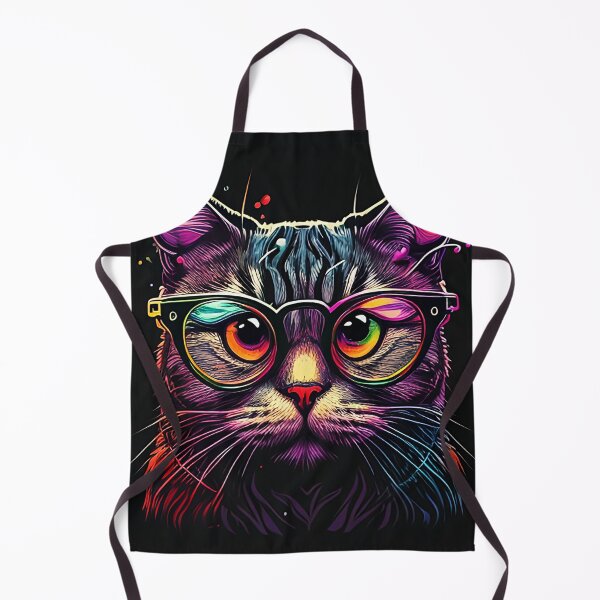 Item preview, Colorful trippy cat portrait illustration psychedelic 18 designed and sold by vishalraifx.
