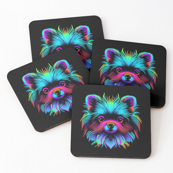 Aperçu de l'œuvre Pomeranian Dog Colorful Paint Splash créée et vendue par rafaeltto.