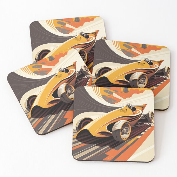 Item preview, Vintage Illustration Colorful Speed Car Formel One Futuristic designed and sold by HRMNY25.