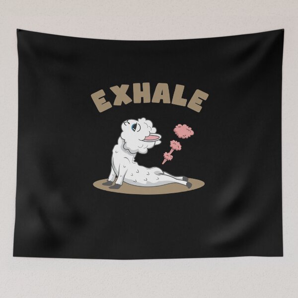 Artikelvorschau, Yoga Lama inhale and exhale entworfen und verkauft von Shirt-Expert.