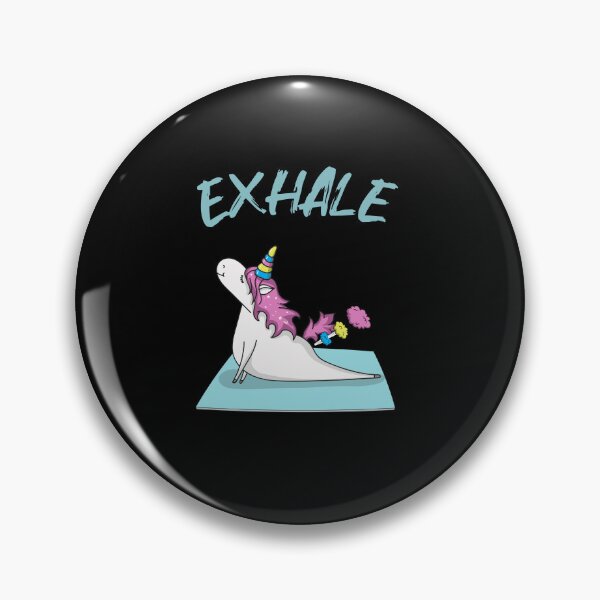 Artikelvorschau, Yoga Einhorn inhale and exhale entworfen und verkauft von Shirt-Expert.