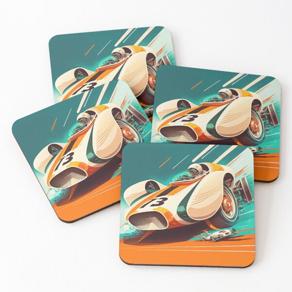Item preview, Vintage Illustration Colorful Speed Car Formel One Futuristic designed and sold by HRMNY25.