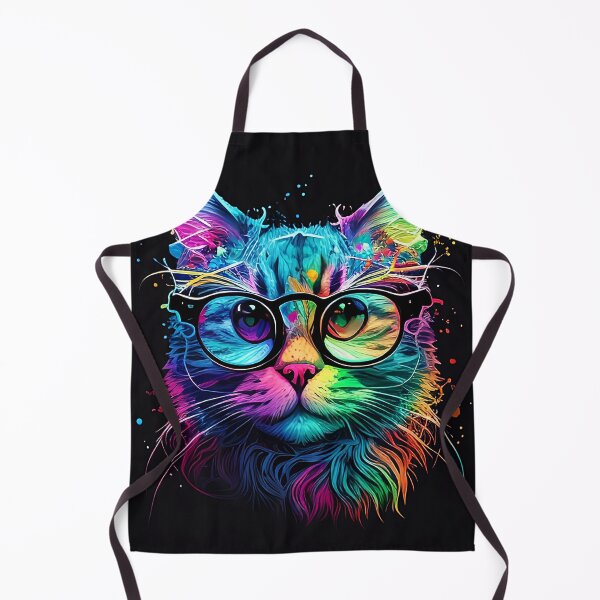 Item preview, Colorful trippy cat portrait illustration psychedelic 20 designed and sold by vishalraifx.